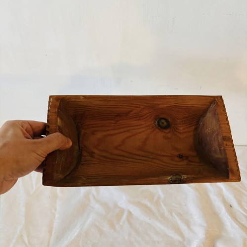 Cypriot Wooden Tray used, small collectible, handmade, vintage