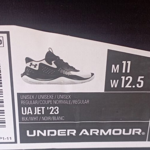 Under Armour Jet '23 basketball shoes new, size 45, black and white