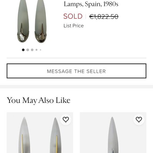 Idearte vintage 1980 wall lights used, Art Deco style inspired