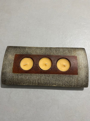 Candlestick like new with 3 holders handmade
