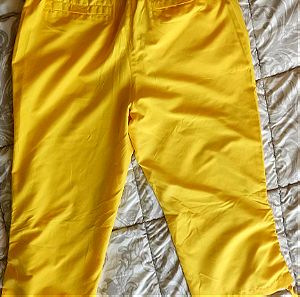 Δύο κίτρινα υφασμάτινα παντελόνια μέγεθος small