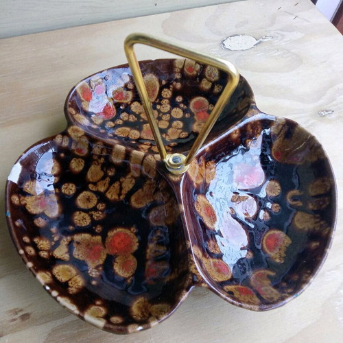 Vintage ceramic serving plate 1970s like new