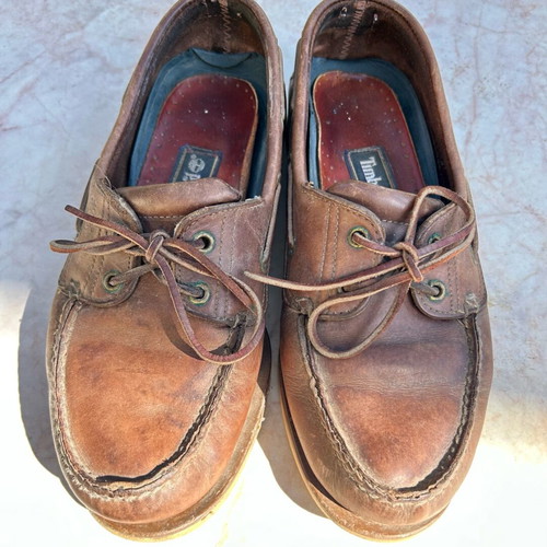 Timberland men's shoes used, leather, brown