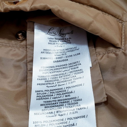 Luisa Spagnoli women's puffer jacket like new, beige, size S-M