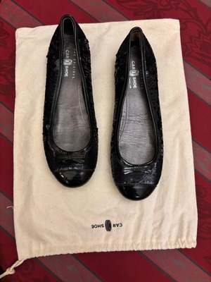 Car Shoe μπαλαρίνες μαύρες με παγιέτες σαν καινούργιες, μέγεθος 38