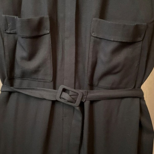 Black sleeveless FRNCH dress like new with midi/maxi belt