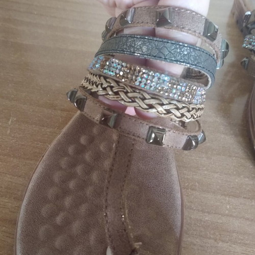 Women's sandals like new, size 37, multicolor with unique design