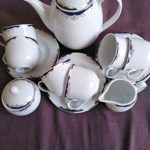 Complete 15-piece tea set made of fine porcelain Regal Romania