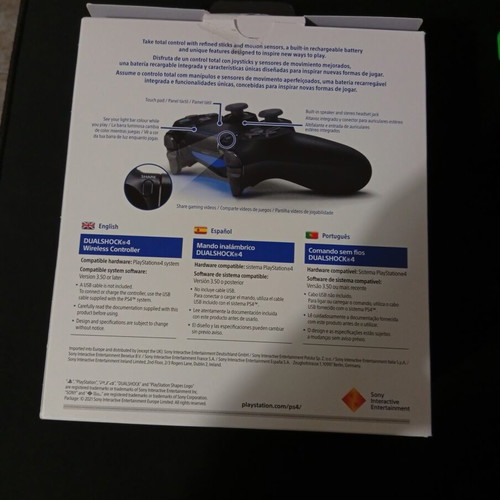 Sony DualShock 4 PS4 Jet Black wireless controller with box and manual