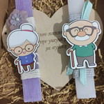 Handmade Easter candle Grandpa and Grandma new