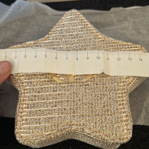 Dior toiletry bag new, knitted, gold star-shaped