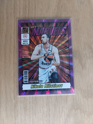 Nikola Miloutinov Panini-Donruss Euroleague 2023-2024 Purple Laser Net Marvels card like new
