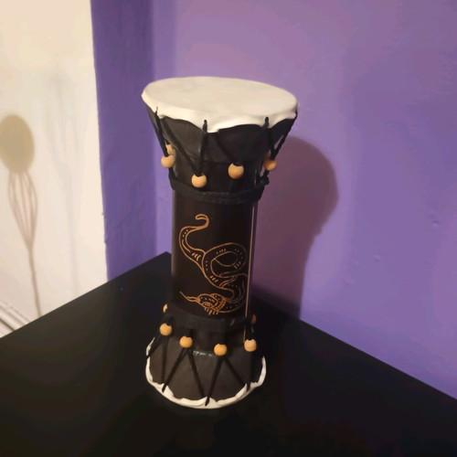 Handmade wooden decorative doumbek like new from India