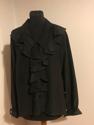 Miss Raxevsky shirt with ruffles used, black, size M