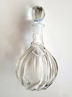 Crystal vintage carafe used with engravings