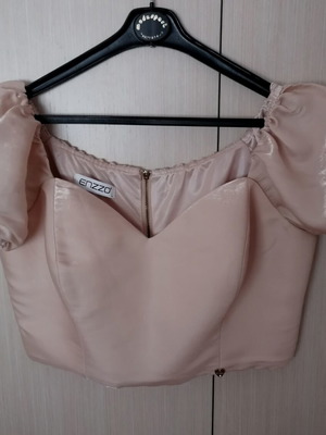 Enzzo crop top gold like new, size Large