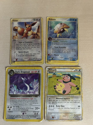 Pokémon cards set of 4 used, collectible