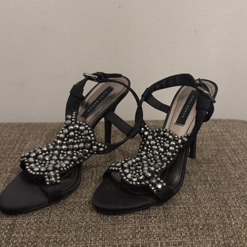 Zara sandals new, size 37, black and silver