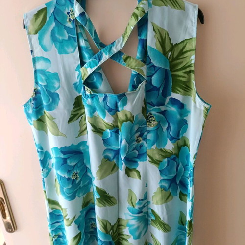 Maxi semizie dress like new, women's summer floral, size XL
