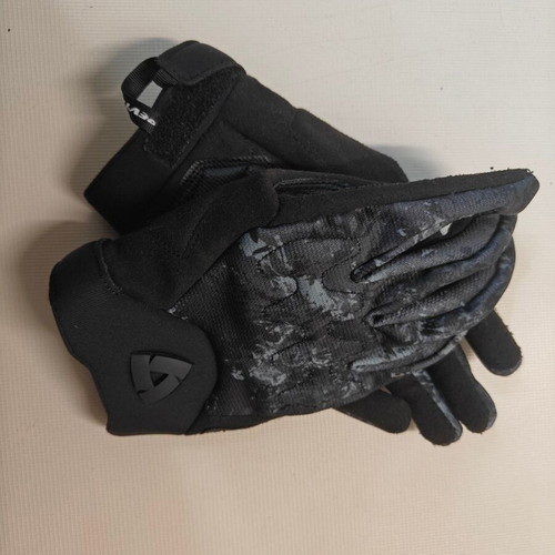 Rev'it Continent mid-season motorcycle gloves size Large like new, black grey