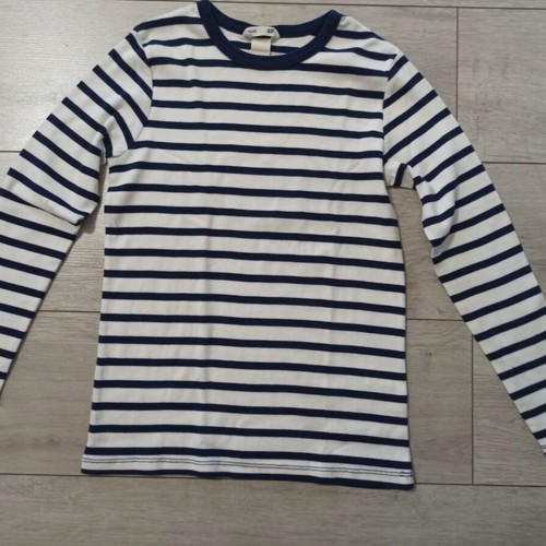 H&M Striped Navy Cotton T-shirt 12 Years Like New