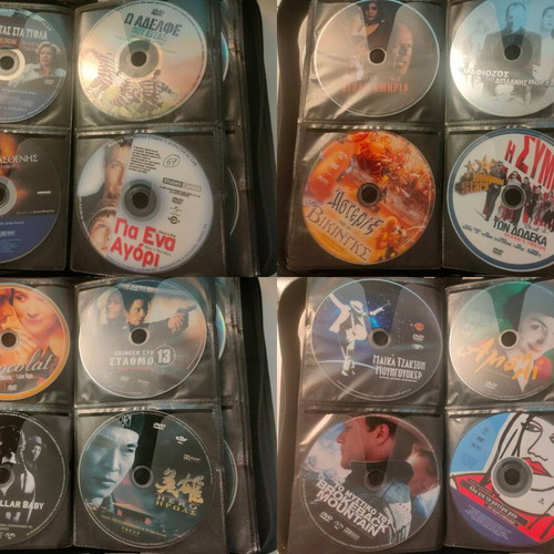 Συλλογή 70 DVD ταινιών σαν καινούργια με υπότιτλους