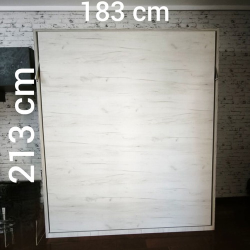 Foldable wall bed with mattress and support system, like new