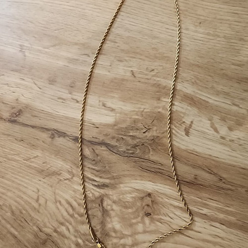 Twisted Rope Chain Necklace gold-toned, like new