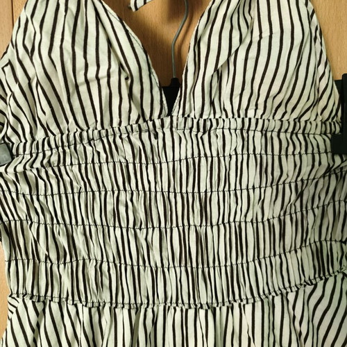 Cocktail dress striped backless with lining mini used