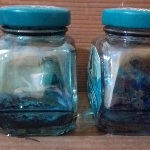 Waterman's collectible ink bottles used, set of 2