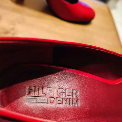 Hilfiger Denim Pumps Size 38 Like New, Red