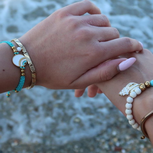 Summer bracelets new with macrame and semi-precious stones