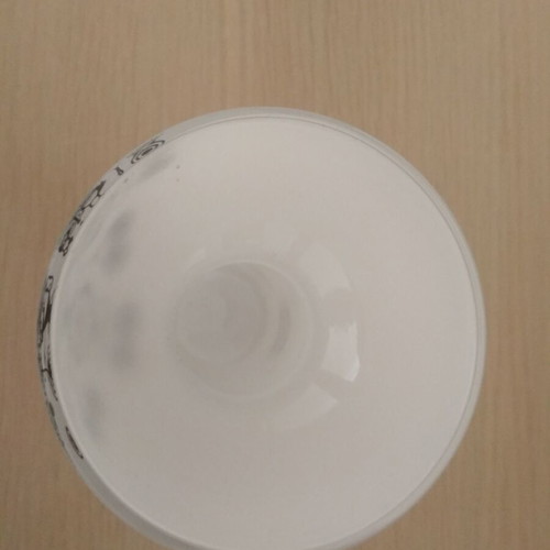 IKEA decorative vase vintage, like new, white milk glass with black patterns