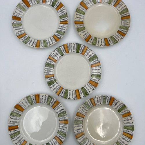 Broadhurst Viscount vintage mid-century modern plates set of 5
