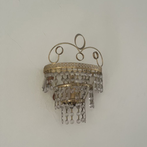 Vintage crystal chandeliers set of 6 like new