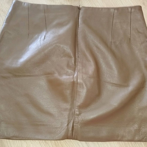 Zara faux leather skirt like new, mini brown size XS