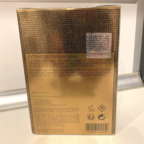 Marc Antoine Barrois B683 Extrait perfume 100 ml like new