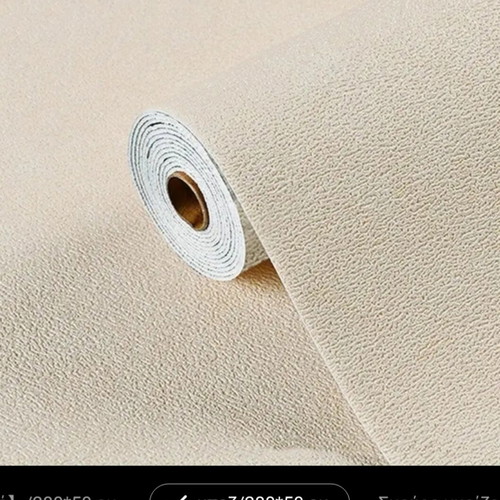 Beige Soundproof Self-Adhesive Wallpaper 6 Rolls, 5mm Thick