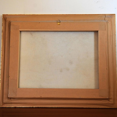 Oil painting on canvas signed, like new, nautical theme with frame