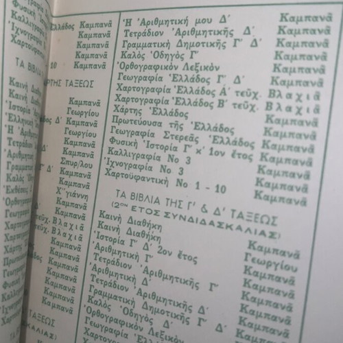 Kampanas Didaskalos School Catalog like new, detailed edition