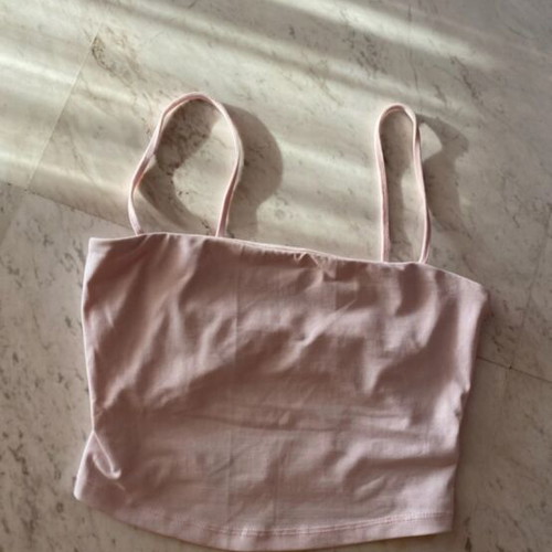 Bershka crop top, pink, size S