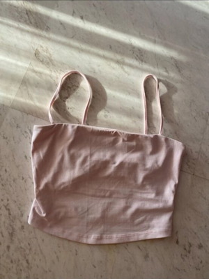 Bershka crop top, pink, size S