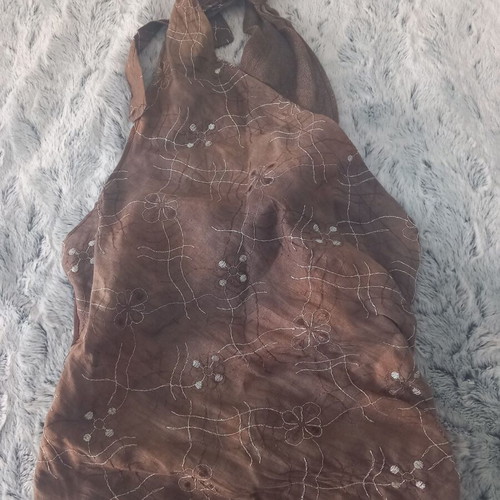 Brown linen blouse like new, size M