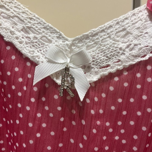 Mini Raxevsky girls' dress size 12 like new, watermelon color with white polka dots