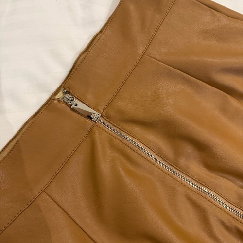 Elisabetta Franchi midi skirt like new, eco leather camel color