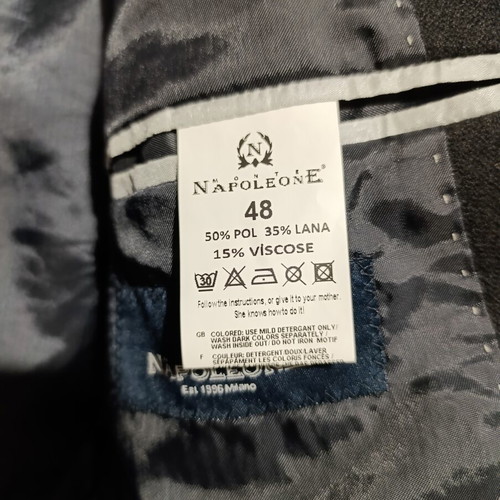 Monte Napoleone men's black jacket like new size 48