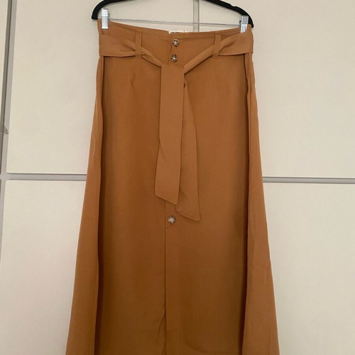 Midi skirt Pink Woman like new, summer with buttons