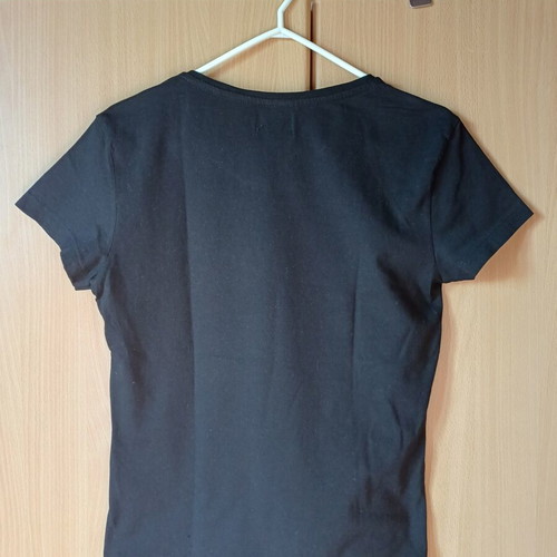Paco & Co T-shirt used, black with multicolor print, size S