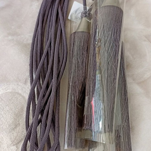 Curtain tieback new, dull purple color