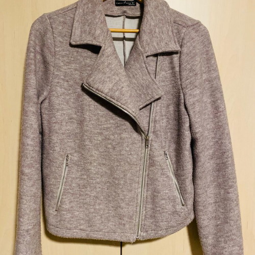 Emery Rose gray jacket new with zipper and collar
